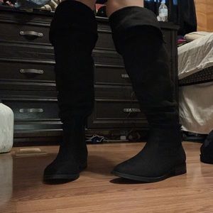 Black over the knee boots